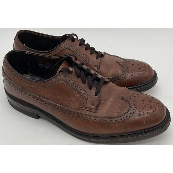 Hanover LB Sheppard Signatures 2312 Brown Leather Wingtip Shoes Size 8.5 E/C - Picture 2 of 10